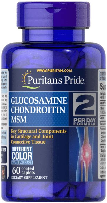 Puritan S Pride Glucosamine Chondroitin Msm Per Day Formula