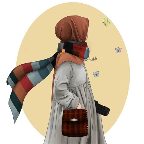 Tesettürlü Kız çizimi ~ Kapalı, Tesettürlü Kız çizimi/ Anime Hijab Girl ...