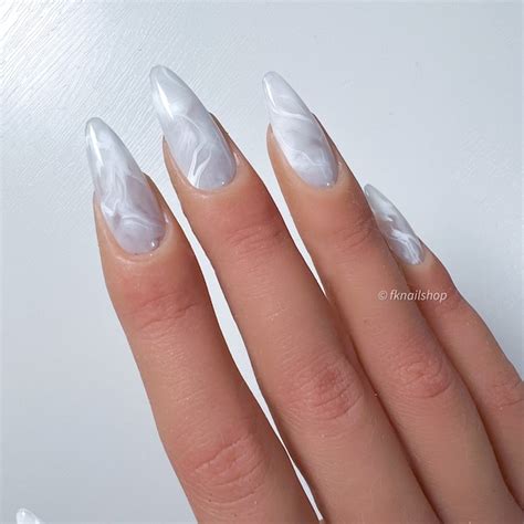 Marble Nails Etsy