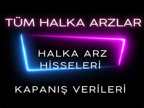 Halka Arz H Sseler Kapani Ver Ler Alan Satan Kurumlar Akd