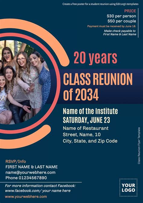 Editable Class Reunion Invitation Templates