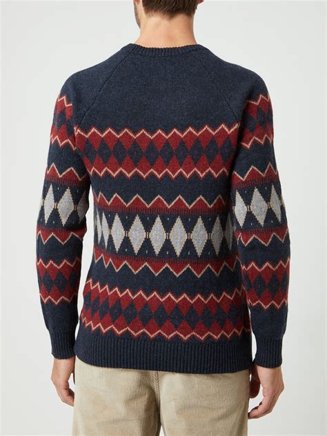 Selected Homme Norwegerpullover mit Raglanärmeln marineblau online kaufen