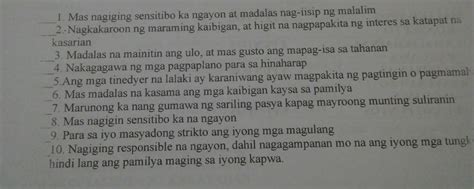 A Tukuyin Kung Ano Aspeto Ng Pagbabago Ang Bawat Pahayag Isulat Sa