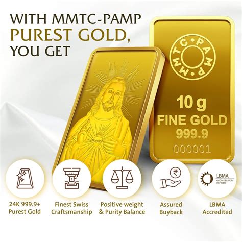 MMTC Pamp 24 K 10g Jesus Gold Bar At Rs 67620 Piece In Ghaziabad ID