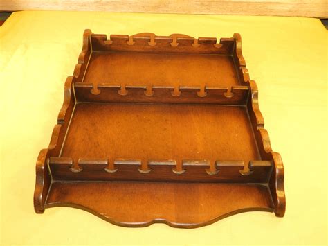 Vintage Spoon Shelf Wooden Display Rack Old Decorative Wood Display