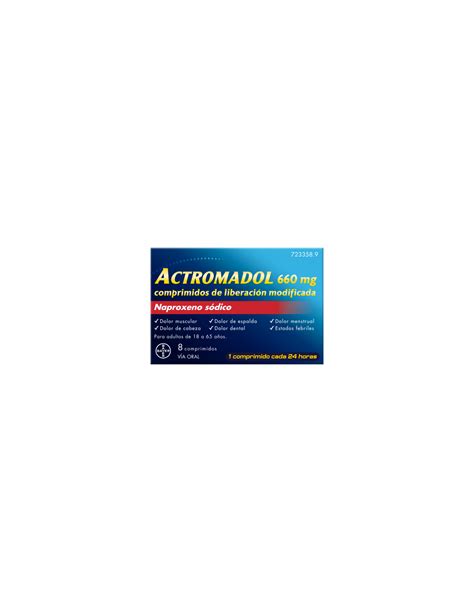 Actromadol 660mg 8 Comprimidos Vistafarma