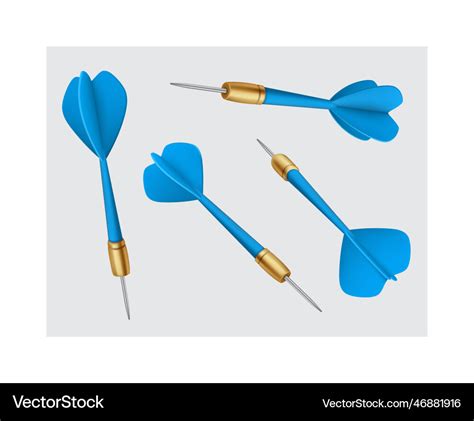 Realistic darts sharp needles for throwing Vector Image