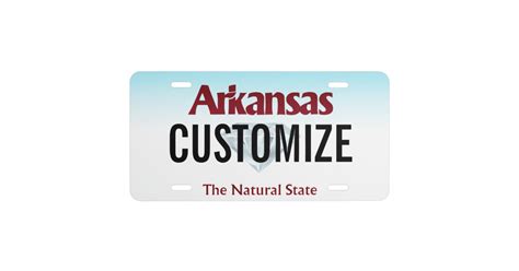 Arkansas Custom License Plate Zazzle