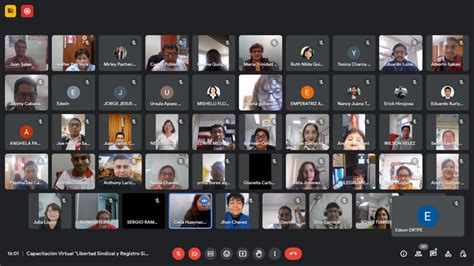 Con Xito Se Realiz La Capacitaci N Virtual Libertad Sindical Y