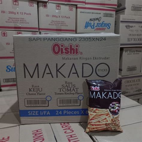 Jual Oishi Makado 60 Gram 1 Dus Isi 24 Pcs Shopee Indonesia