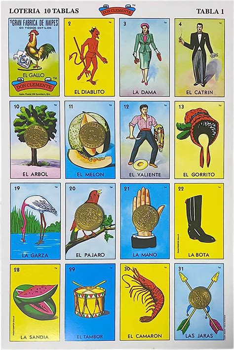 Buy Loteria Mexicana Tradicional Jumbo Don Clemente Para Jugadores