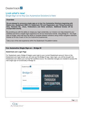 Fillable Online Single Sign On To Key Cox Automotive Solutions Is Here