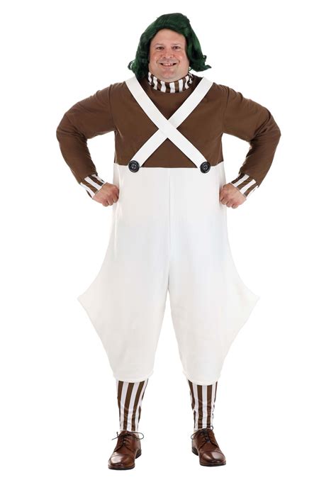 Adult Willy Wonka Plus Size Oompa Loompa Costume Willy Wonka Costumes