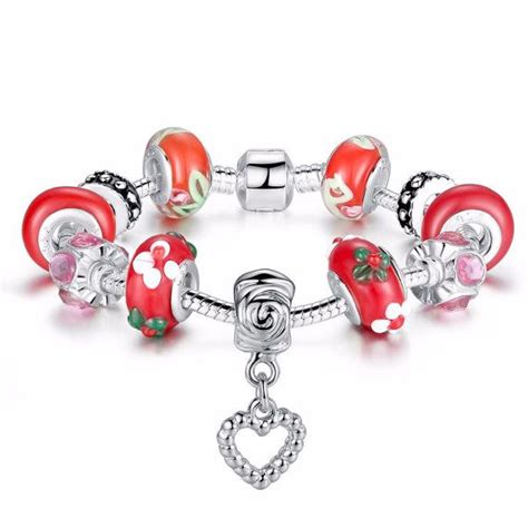 Silver Beads Charm Fit Pandora Bracelet Bangle Women Trendy Jewelry