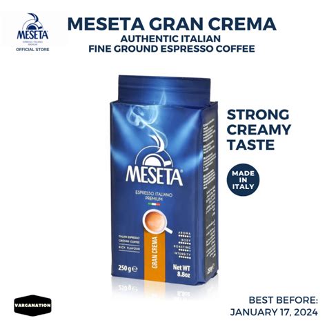 Meseta Fine Ground Coffee For Espresso Gran Crema G Vacuum Pack