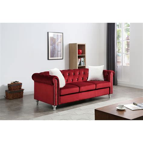 SAN Velvet Tufted Sofa Sanfurniture Ae