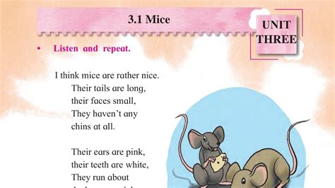 Std 2 English Poem Mice Poem 31 Maharashtra Board Englishpoem