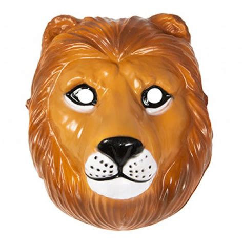 Lion Plastic Face Mask 23cm | Partyrama