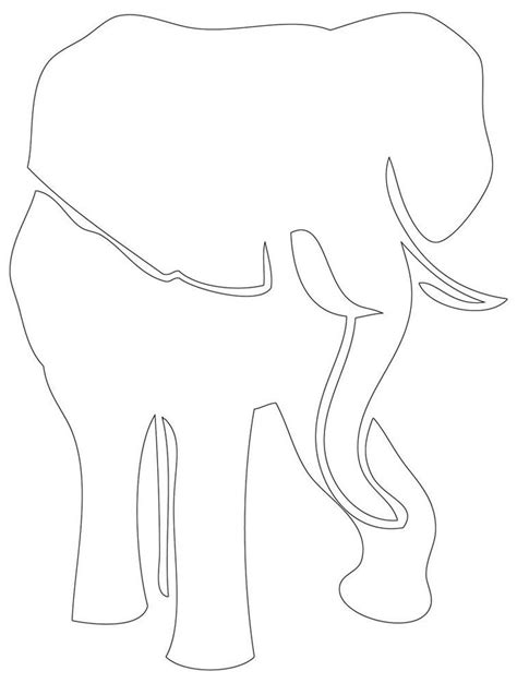 Elephant Outline - 20 Outlines of Unique Printable Elephants | Elephant ...