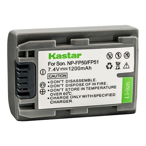 Kastar 1 Pack NP FP50 NP FP51 Battery Replacement For Sony DCR DVD605