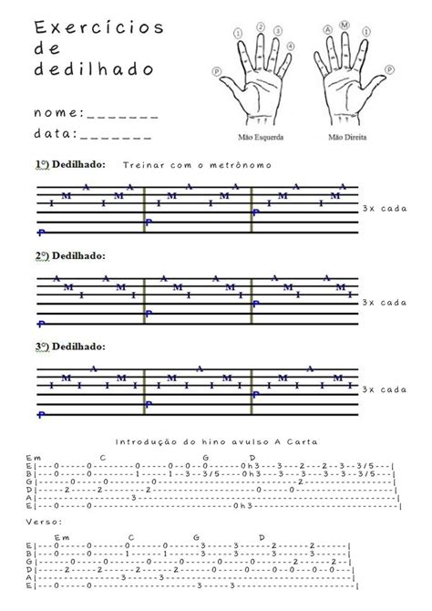 Exercício dedilhado violão Aulas de violão para iniciantes Cifras