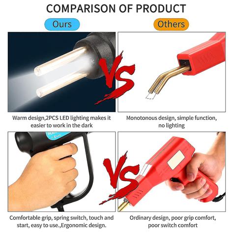 W Hot Stapler Plastic Welding Machine Car Bumper Repair Kit Plier Wave Staples Welding