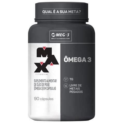 Omega 3 90 Caps Max Titanium Ômega 3 Livre De Metais Pesados Submarino