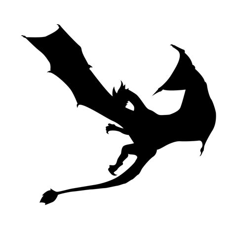 Dragon silhouette. Vector of dragon silhouette. Black Dragon silhouette ...