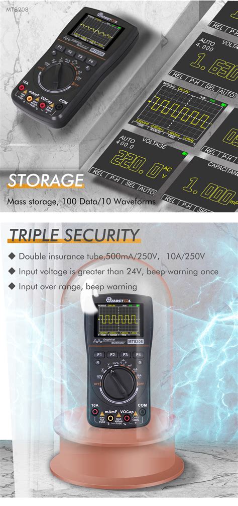 New Mustool Mt Hd Intelligent Graphical Digital Oscilloscope