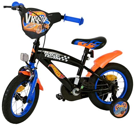 Hot Wheels Kinderfiets Jongens 12 Inch Zwart Oranje Blauw Kinderfiets Fabriek