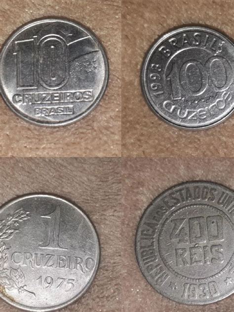 Moedas Antigas Cruzeiros E R Is Produto Vintage E Retro Usado