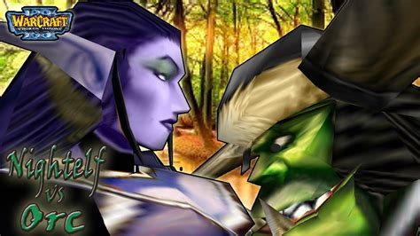 Warcraft 3 Night Elf Vs Orc Youtube