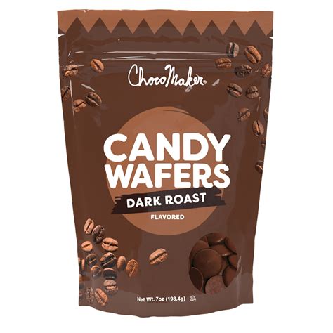 Chocomaker Dark Roast Flavored Candy Wafers 7oz