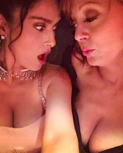 Salma Hayek And Susan Sarandon Comparing Tits On Instagram Boobie