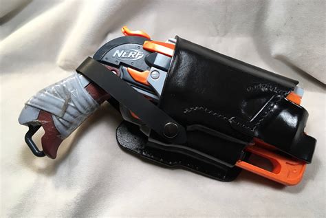 Nerf Zombie Hammershot Tactical Gun Holster Custom Leather Etsy Uk