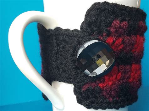 Cozy Plaid Mug Wrap Crochet Pattern Crochet Wrap Pattern Crochet