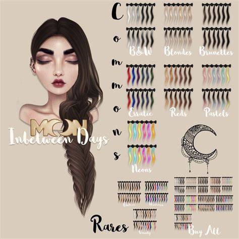 Second Life Marketplace Moon Hair Ombres Inbetween Days Rare