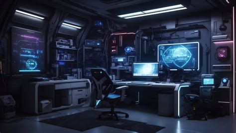 Premium Photo Cyberpunk Oasis The Futuristic Laboratory Room