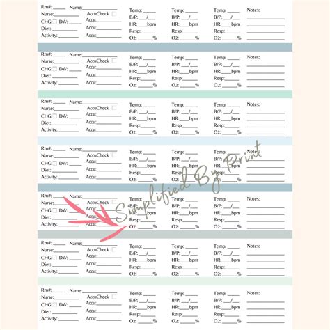 Simple Cna 7 Or 14 Patient Report Sheet Etsy