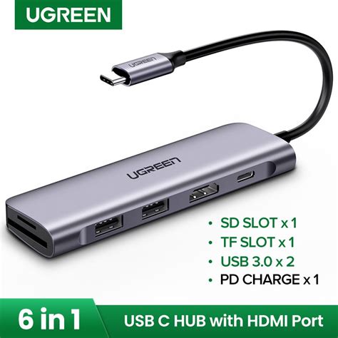 Ugreen Usb C Hub In Type C To Hdmi K Usb Ports Sdtf Card