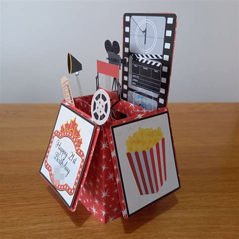 Personalised Movie Film Cinema Card 3d Pop Up Box Card For Etsy Uk