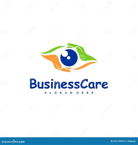 Eye Care Logo Design Vector Icon Symbol Stock Illustration