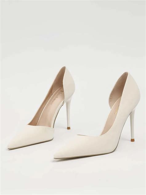 Women Minimalist Point Toe Stiletto Heeled Court Pumps Elegant Outdoor