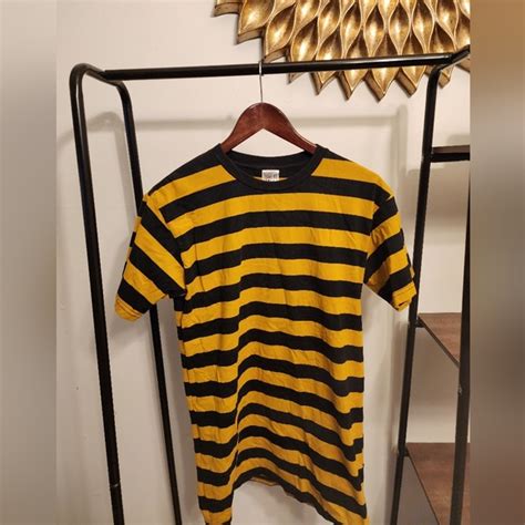 have it tall | Shirts | Black And Yellow Striped Tshirt | Poshmark