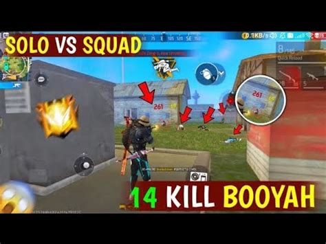 Op Booyah Solo Vs Squad 14 Kill Booyah In Garena Free Fire Gold To