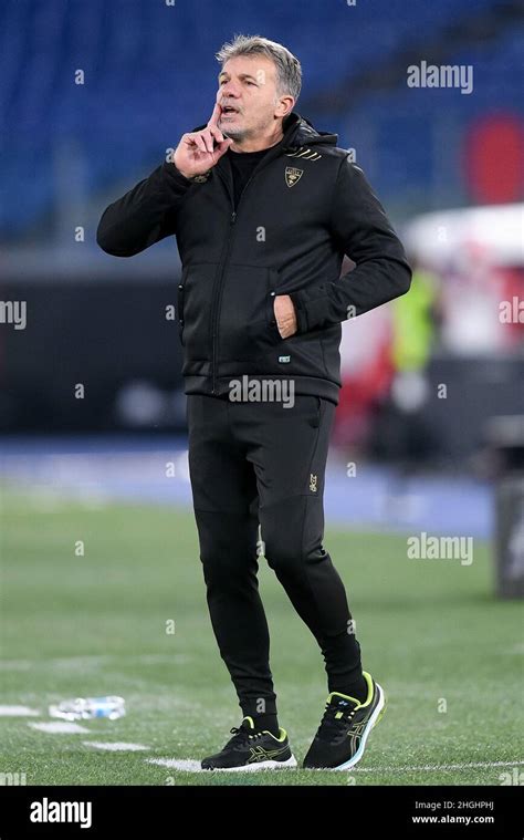 Rome Italy Th Jan Marco Baroni Manager Of Us Lecce Gestures