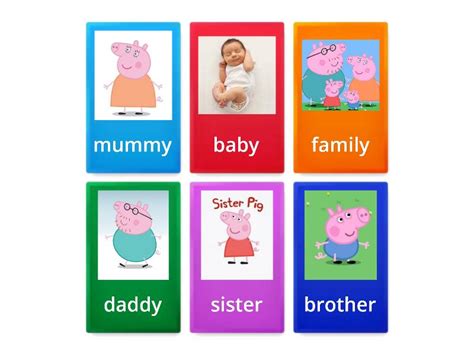 Family peppa pig - Flip tiles