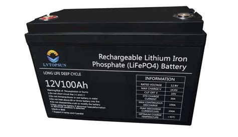 Lvtopsun V Ah Lifepo Lithium Iron Battery Pack Deep Cycle Times