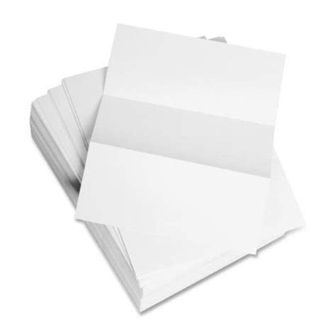 8.5 x 11 in. & Perfed 3.66 in.-20 lb Custom Cut Sheet Copy Paper-White ...