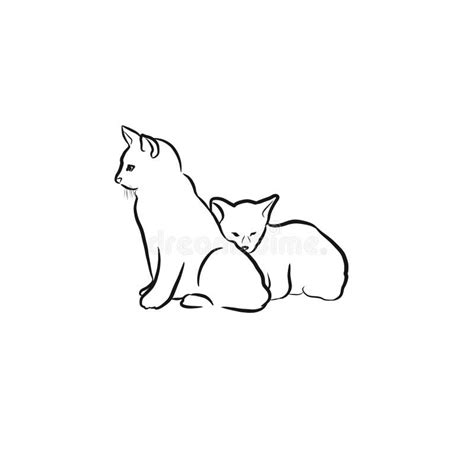 Line Drawing Two Cats Stock Illustrations – 266 Line Drawing Two Cats Stock Illustrations ...